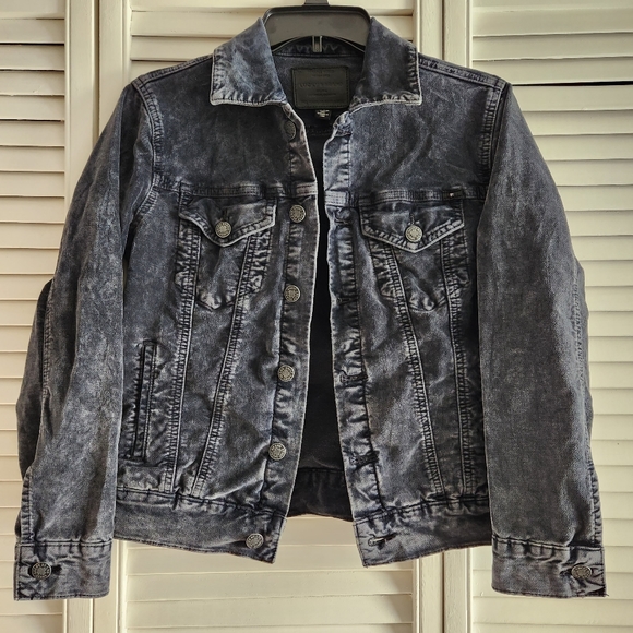Lucky Brand Black Velvet The Tomboy Trucker Jacket - Picture 5 of 14